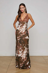 Hailey Cow Print Maxi Dress