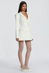 Osanne White Blazer Mini Dress