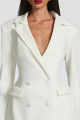 Osanne White Blazer Mini Dress