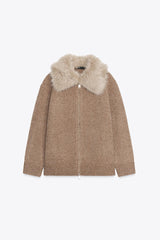 Adeline Fur Lapel Jacket