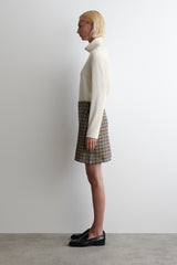 Arlette Wool check mini skirt