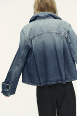Mara High-Collar Denim Jacket