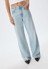 Elsa straight-fit rhinestone jeans