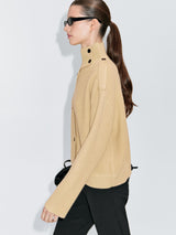 Mila Wool Turtleneck Cardigan