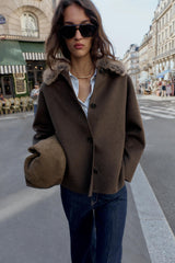 Kaia Wool Fur Coat