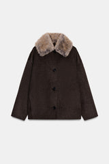 Kaia Wool Fur Coat