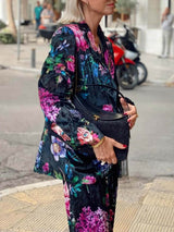 Claudia Velvet Floral Blazer