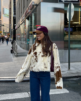 Cowhide Faux Fur Jacket