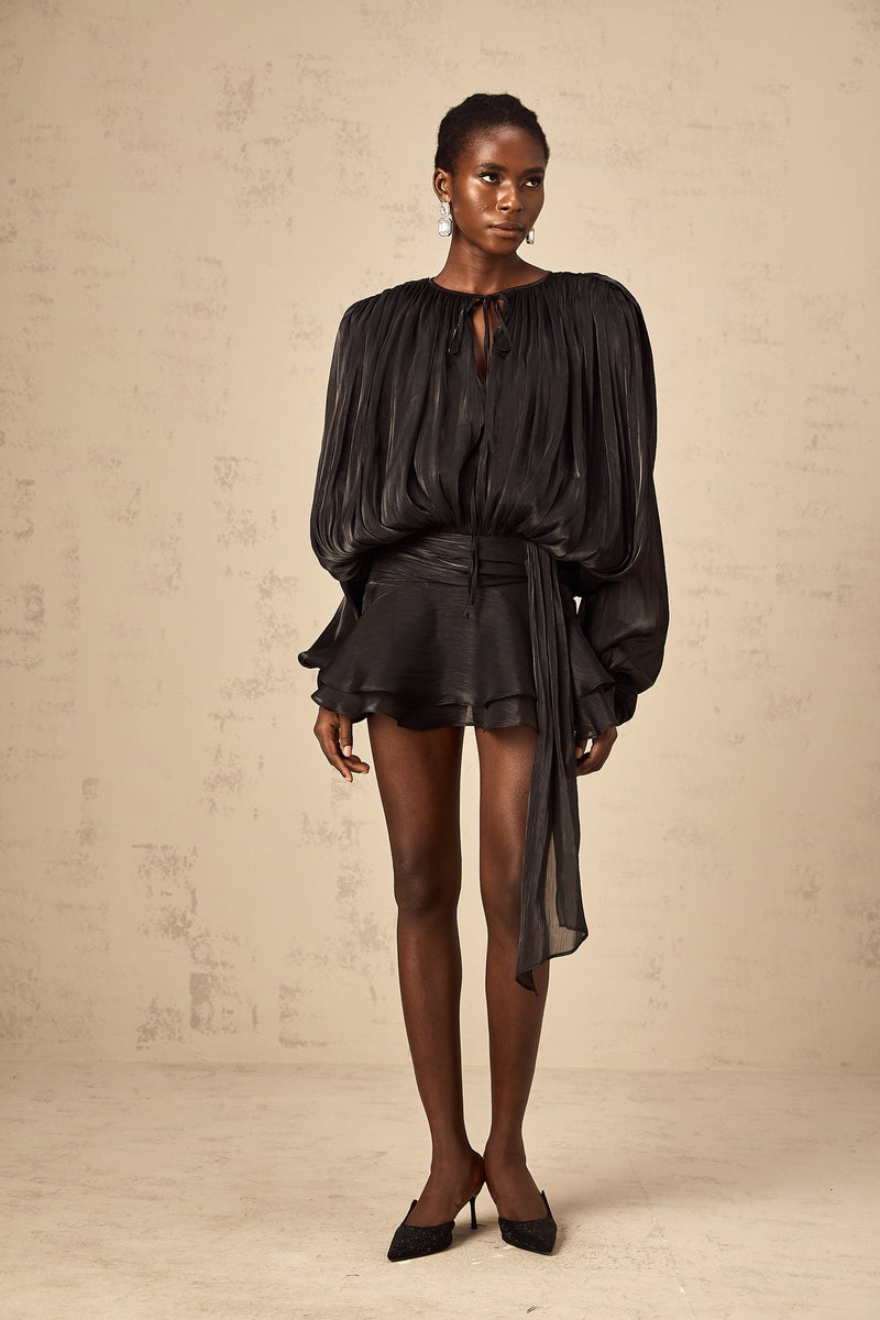 Eugénie ruffled mini dress