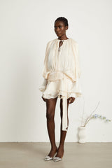 Eugénie ruffled mini dress