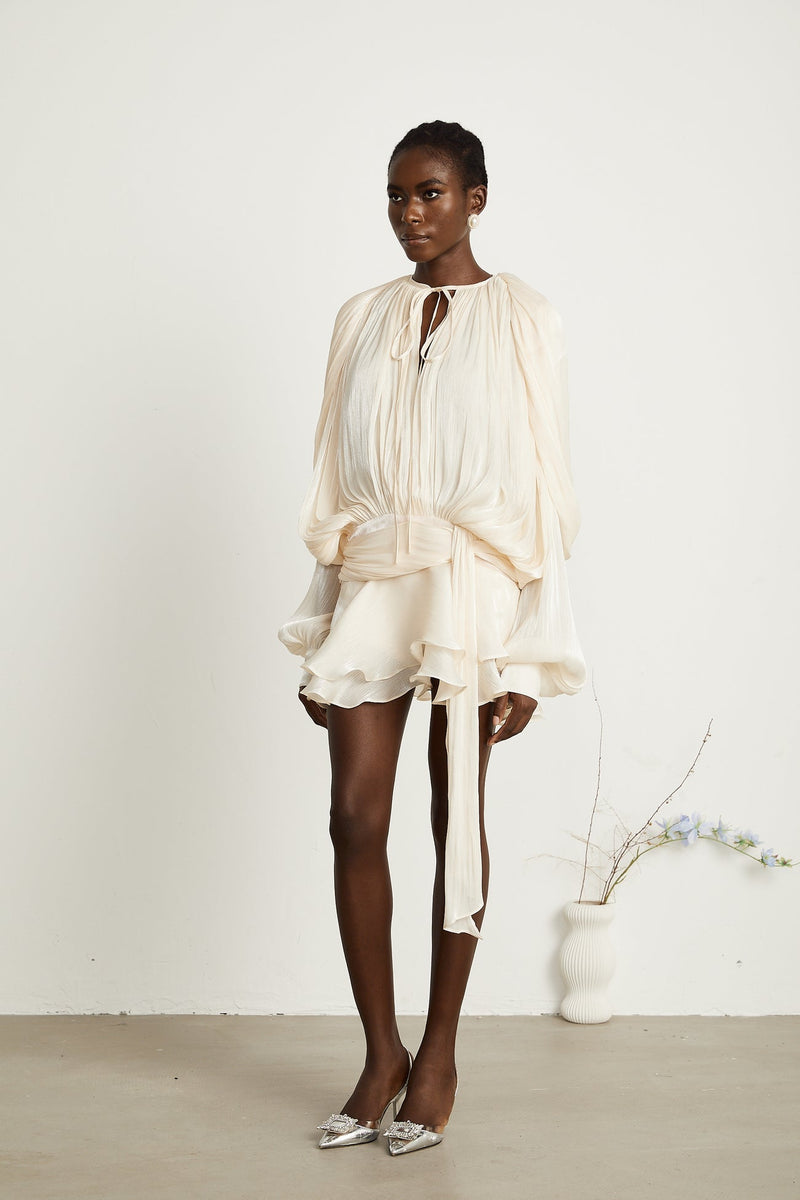 Eugénie ruffled mini dress