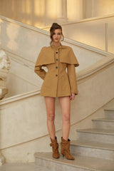 Azzara Cape Trench Mini Dress