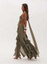 Junie Draped Ruffle Set