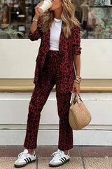 Lara Leopard Blazer Set
