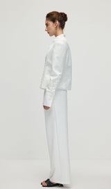 Elena Sculpted Satin Jacket