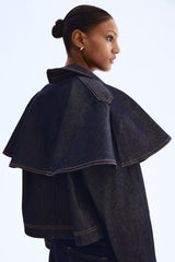 Harper Denim Cape Jacket