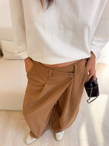 Bennie Asymmetric Wide-Leg Pants