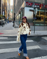 Cowhide Faux Fur Jacket