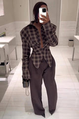 Aubrey Cinched Check Shirt