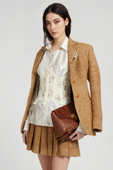 Wren Lace Corset Stripe Shirt