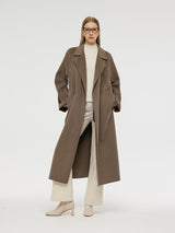 Cashmere Wool Unisex Wrap Coat GOELIA