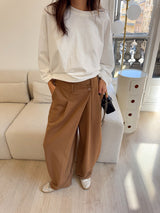 Bennie Asymmetric Wide-Leg Pants