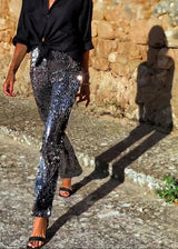Dina Sequin Flare Pants