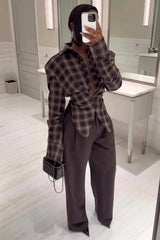 Aubrey Cinched Check Shirt