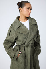 Arden Suede Trench Coat