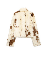 Cowhide Faux Fur Jacket