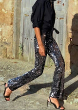 Dina Sequin Flare Pants
