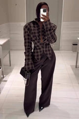 Aubrey Cinched Check Shirt