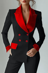 Valentina Contrast Tux Blazer