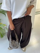 Bennie Asymmetric Wide-Leg Pants