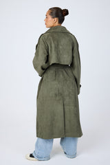Arden Suede Trench Coat