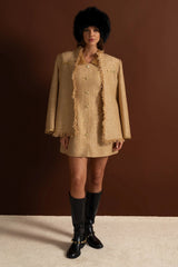 Valentina Sequin Tweed Coat Dress