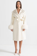Elodie Embellished Cashmere Coat