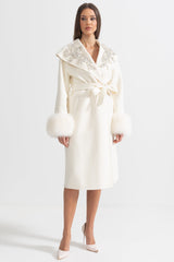 Elodie Embellished Cashmere Coat
