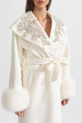 Elodie Embellished Cashmere Coat
