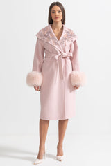 Elodie Embellished Cashmere Coat