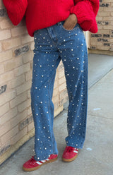 Elena Pearl Stud Jeans