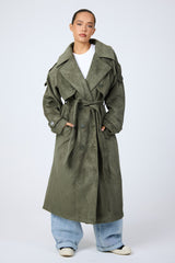 Arden Suede Trench Coat