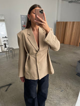 Sabrina Cinched-Waist Blazer