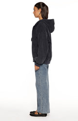 Maya Navy Hooded Jacket