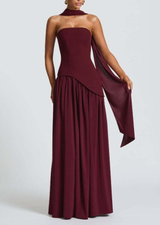 Serena Strapless Slit Maxi Dress