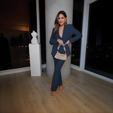 Valentina Crystal Mesh Blazer Set