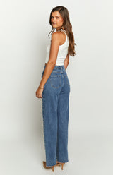 Elena Pearl Stud Jeans