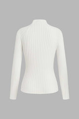 Elise Ribbed Cream Top