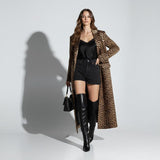 Lana Leopard Trench Coat