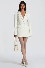 Osanne White Blazer Mini Dress
